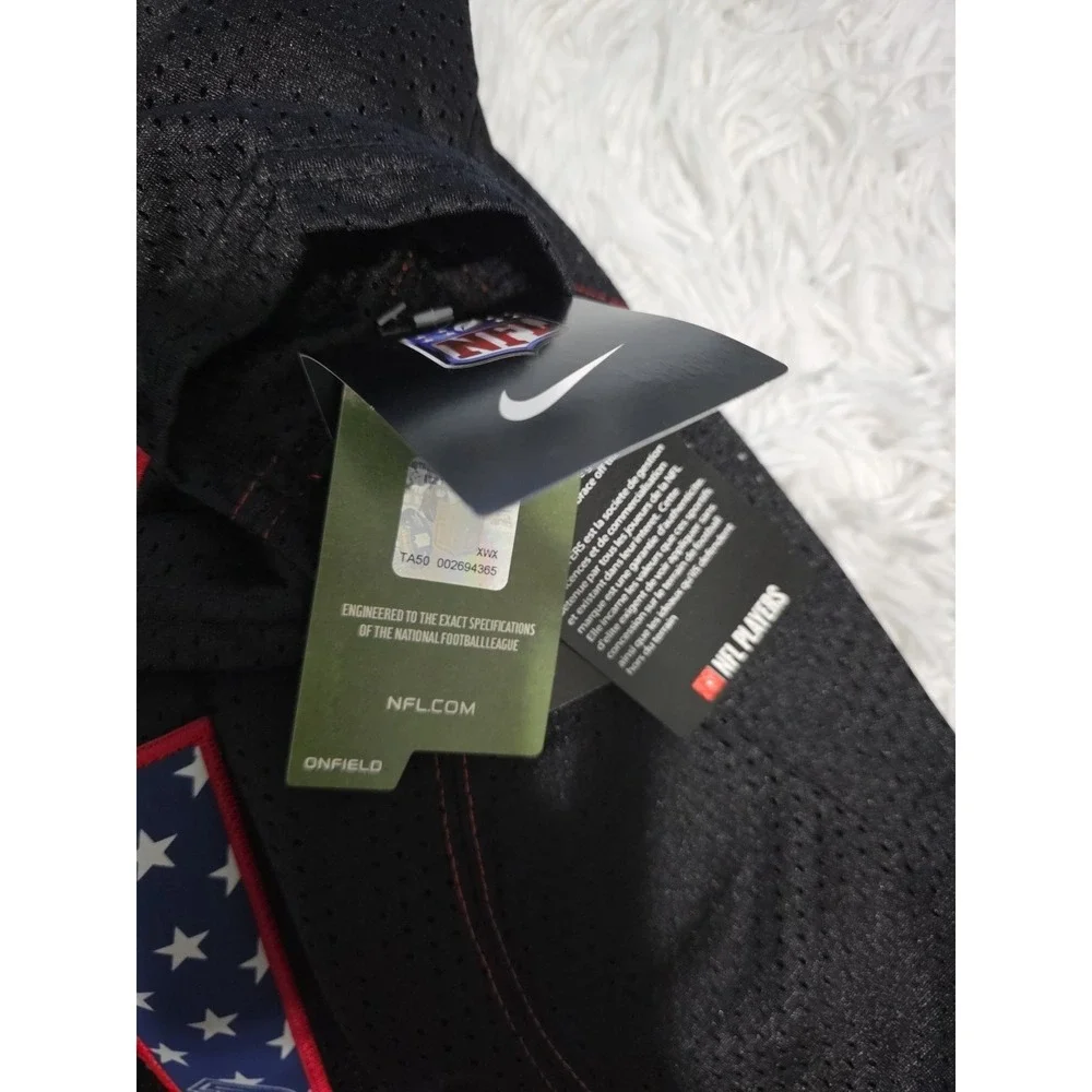 Nike Julio Jones Black Atlanta Falcons Jersey Adult 2XL‎ American Flag On Field